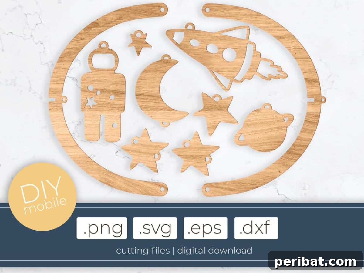Wooden Space Child Universe Hanger Cutting Files