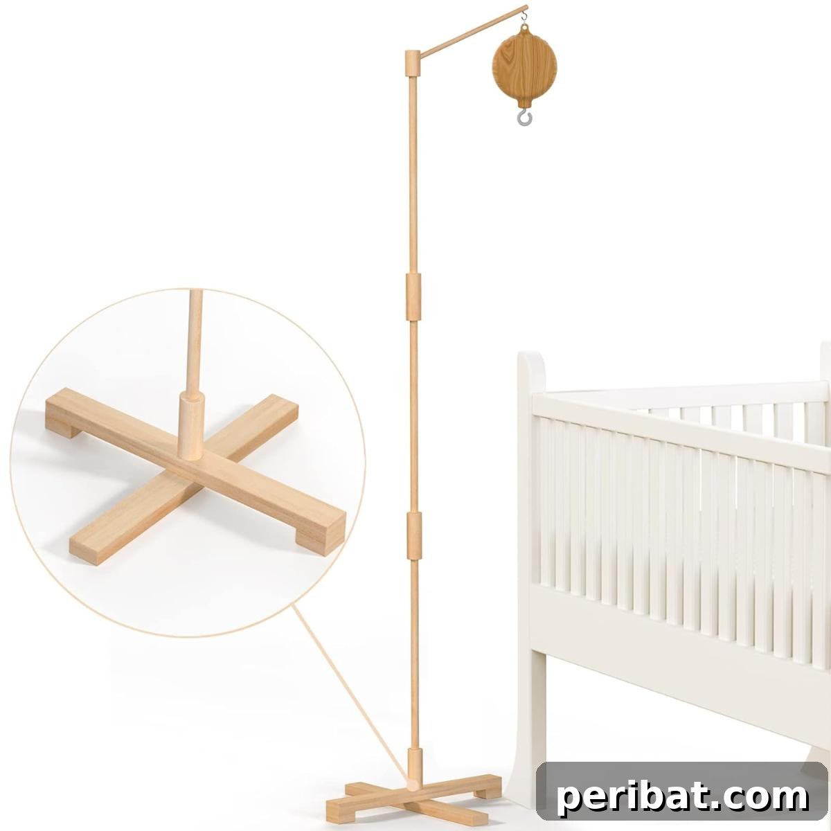 Feisike Baby Crib Mobile Arm With Music Box Spin Motor