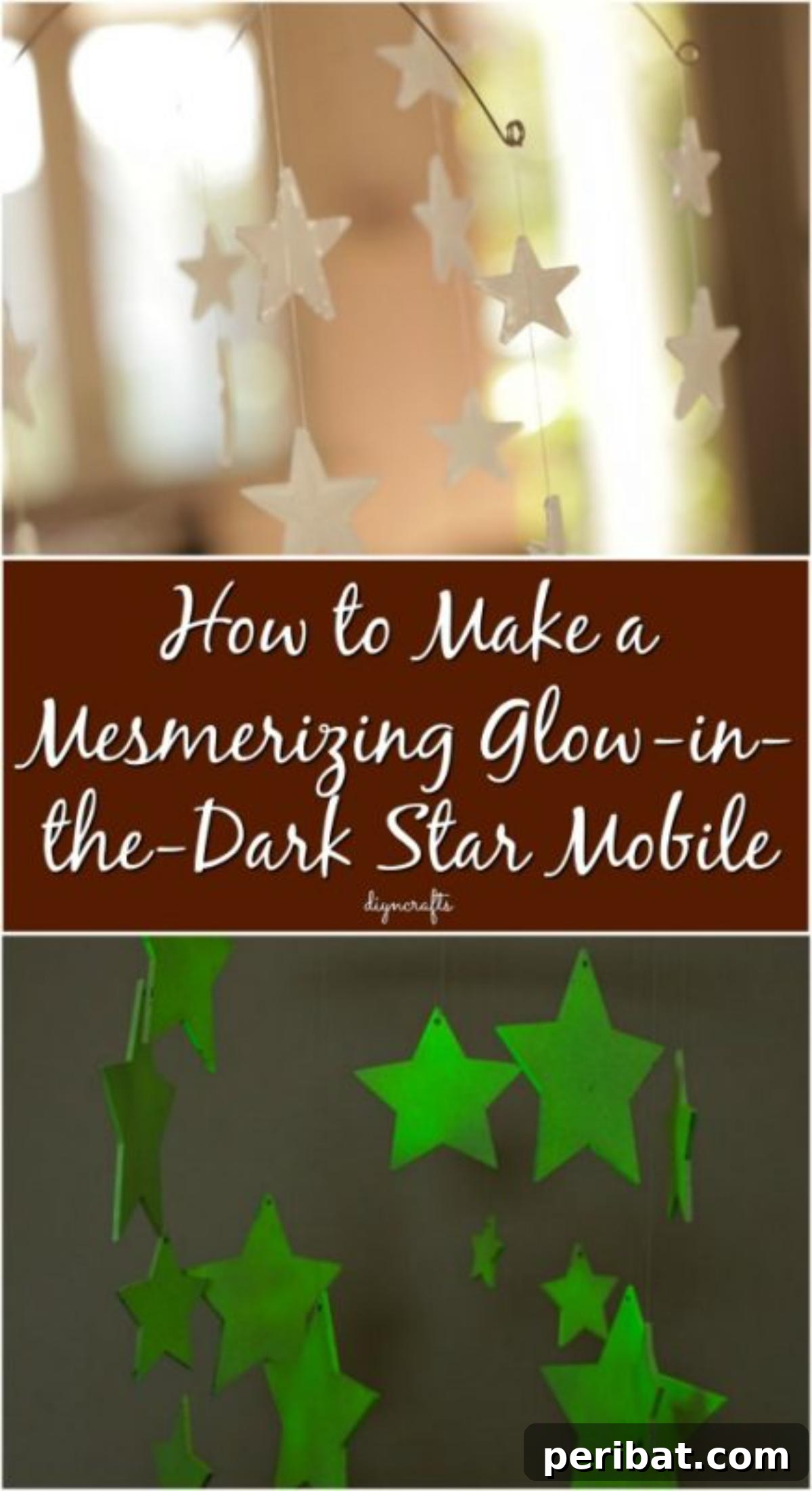 DIY Glow-In-The-Dark Star Mobile