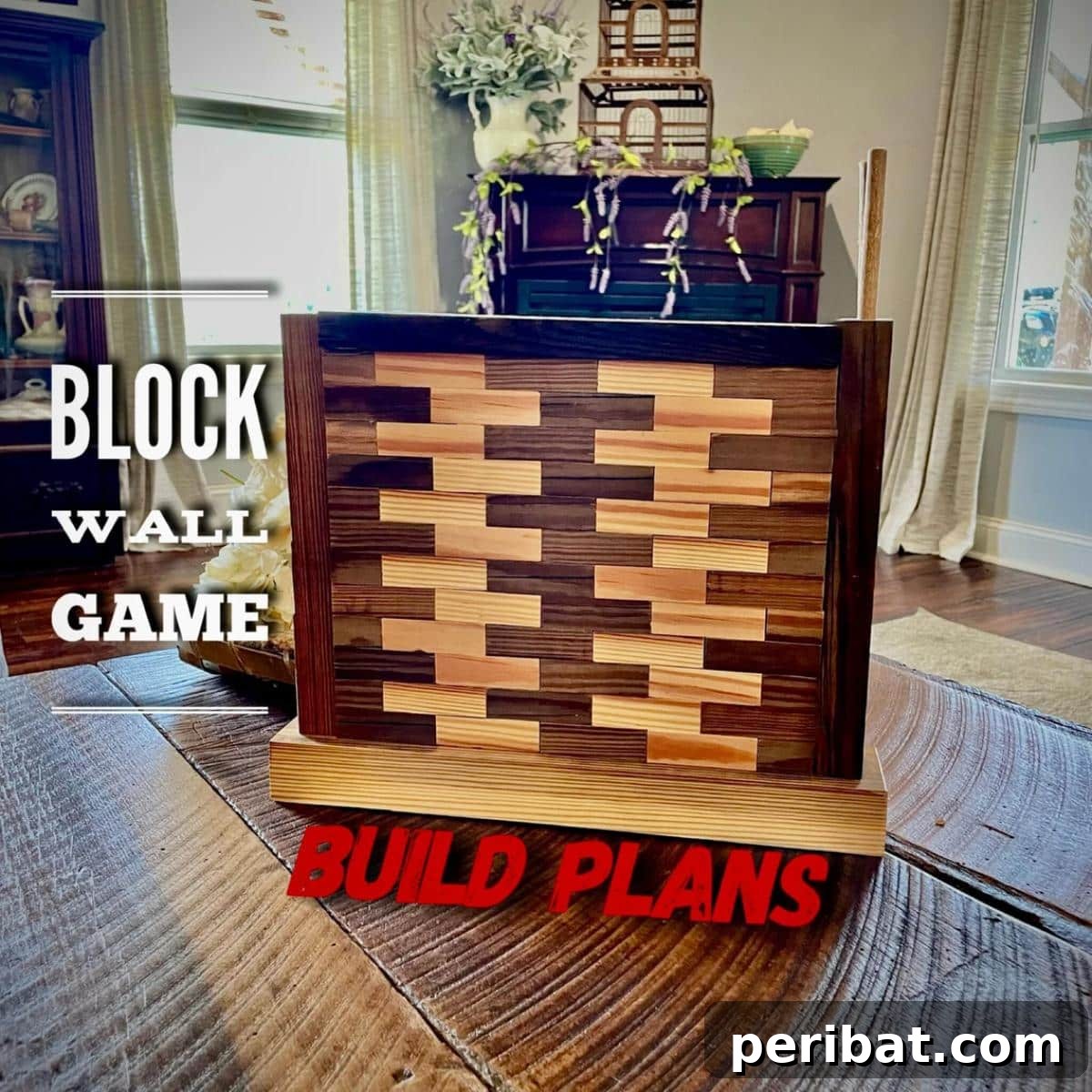 Create Your Own Giant Jenga: 20 DIY Blocks, Plans, and Exciting Game Ideas 20 A digital plan demonstrating an easy DIY Block Wall Game, made from a single 2x4, offering a simple and satisfying build.