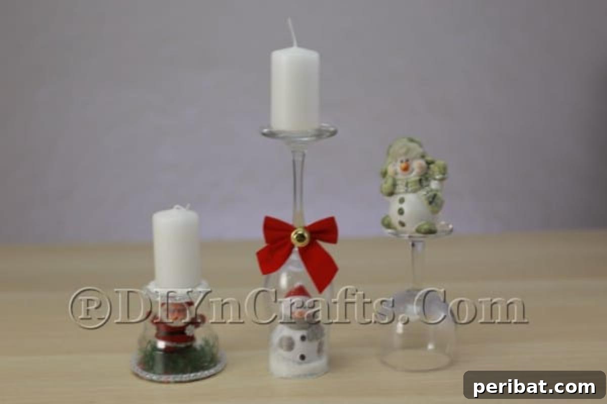 50 Creative DIY Candle Holders: Functional Art for Every Home 12 DIY Festive Christmas Candle Holders Out of Wine Glasses
