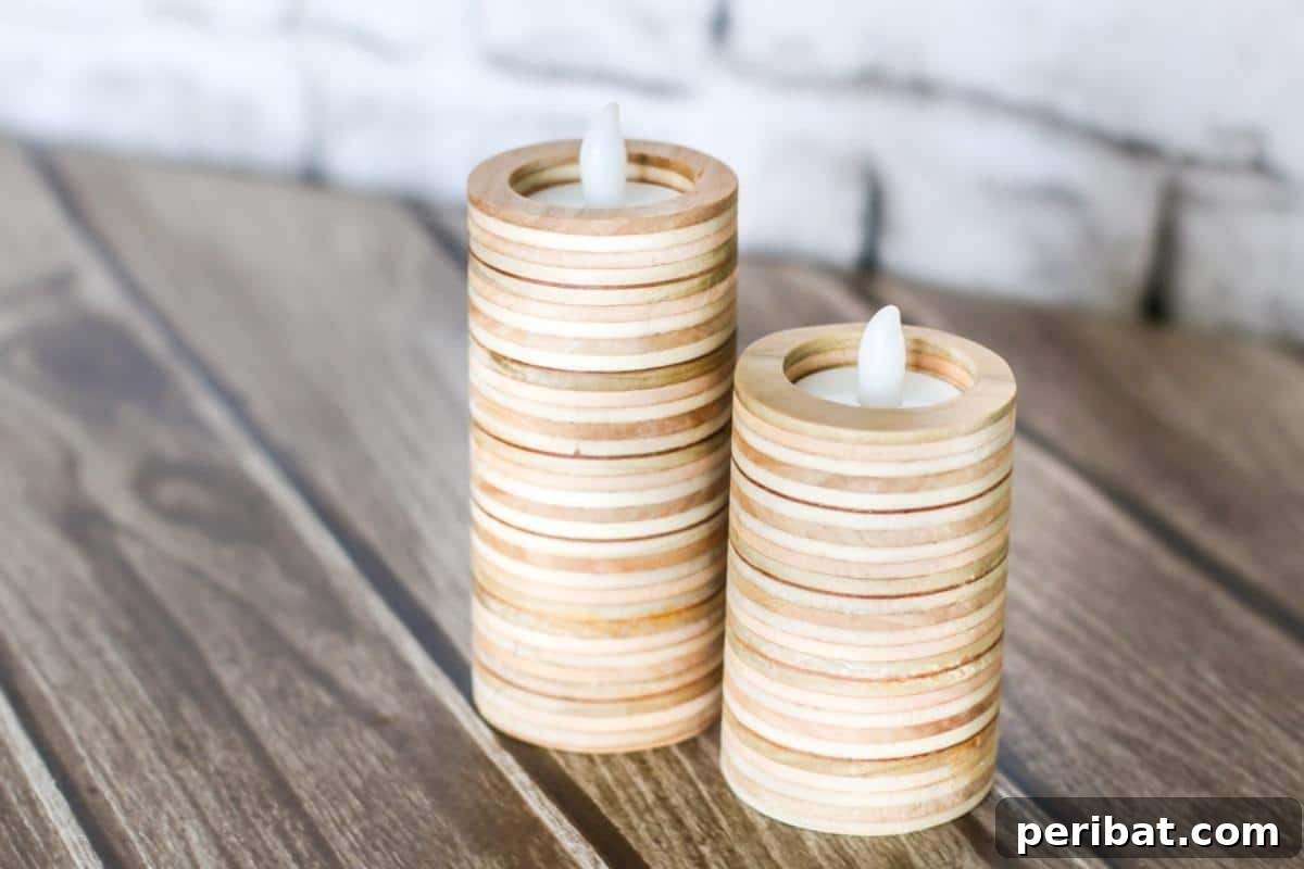 50 Creative DIY Candle Holders: Functional Art for Every Home 26 DIY Scrap Plywood Candle Holders