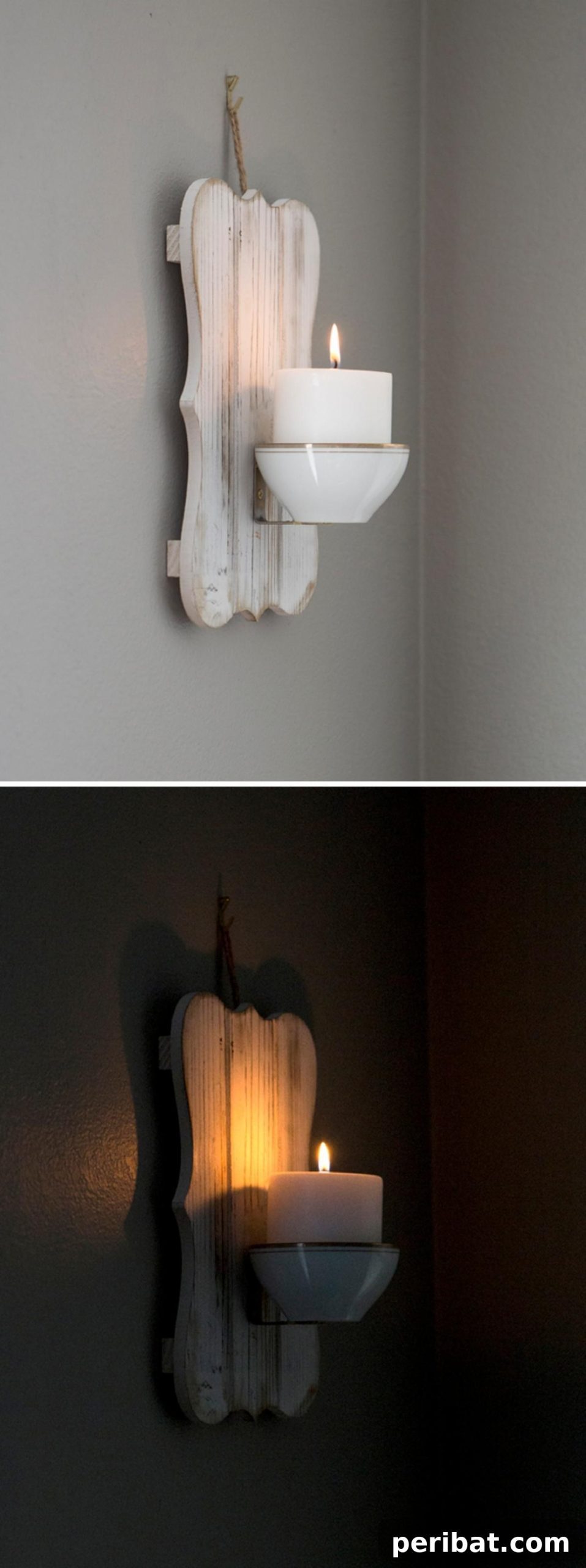50 Creative DIY Candle Holders: Functional Art for Every Home 27 DIY Heirloom Teacup Candle Sconce