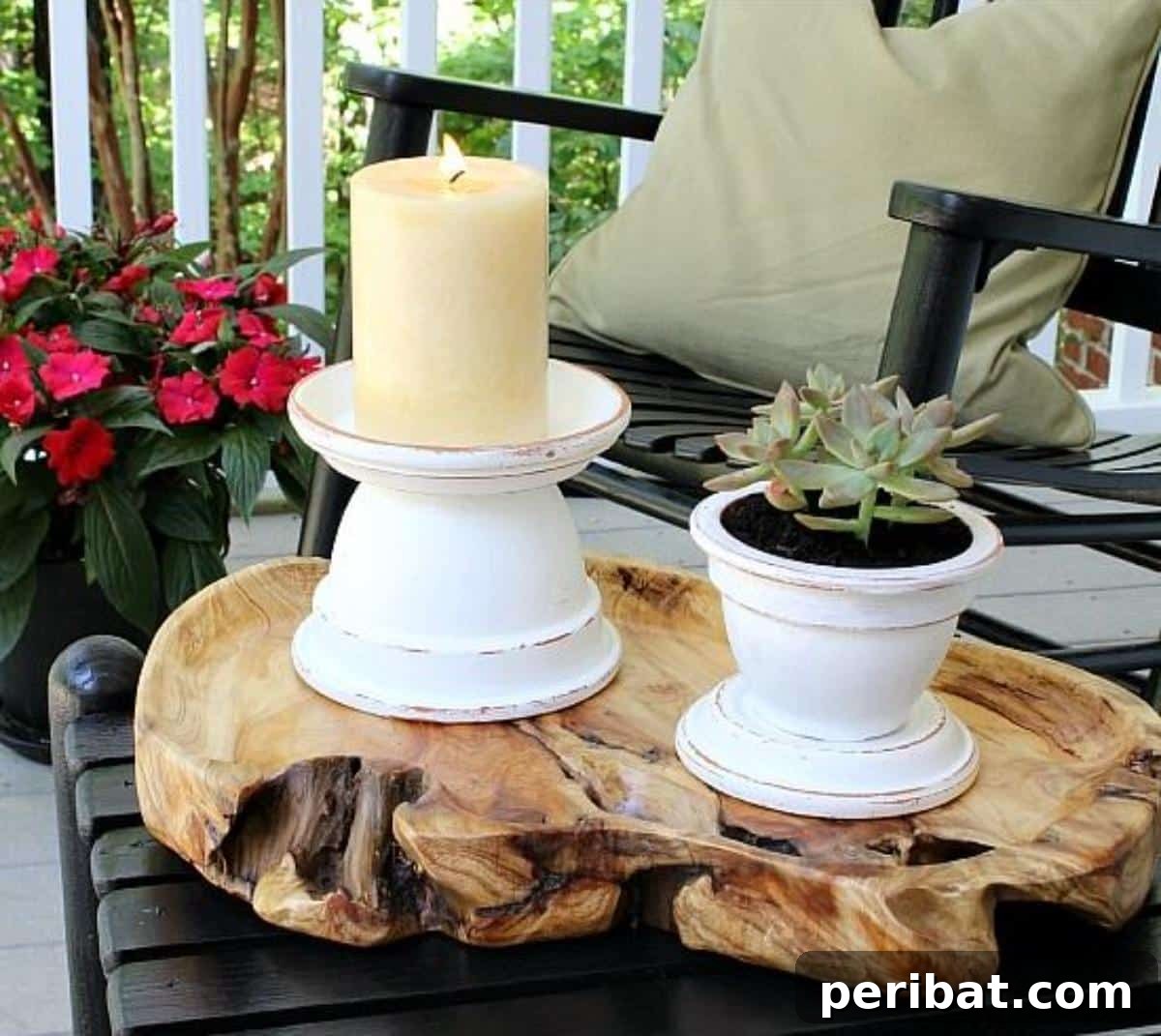 50 Creative DIY Candle Holders: Functional Art for Every Home 32 Outdoor Terra Cotta Candle Holders