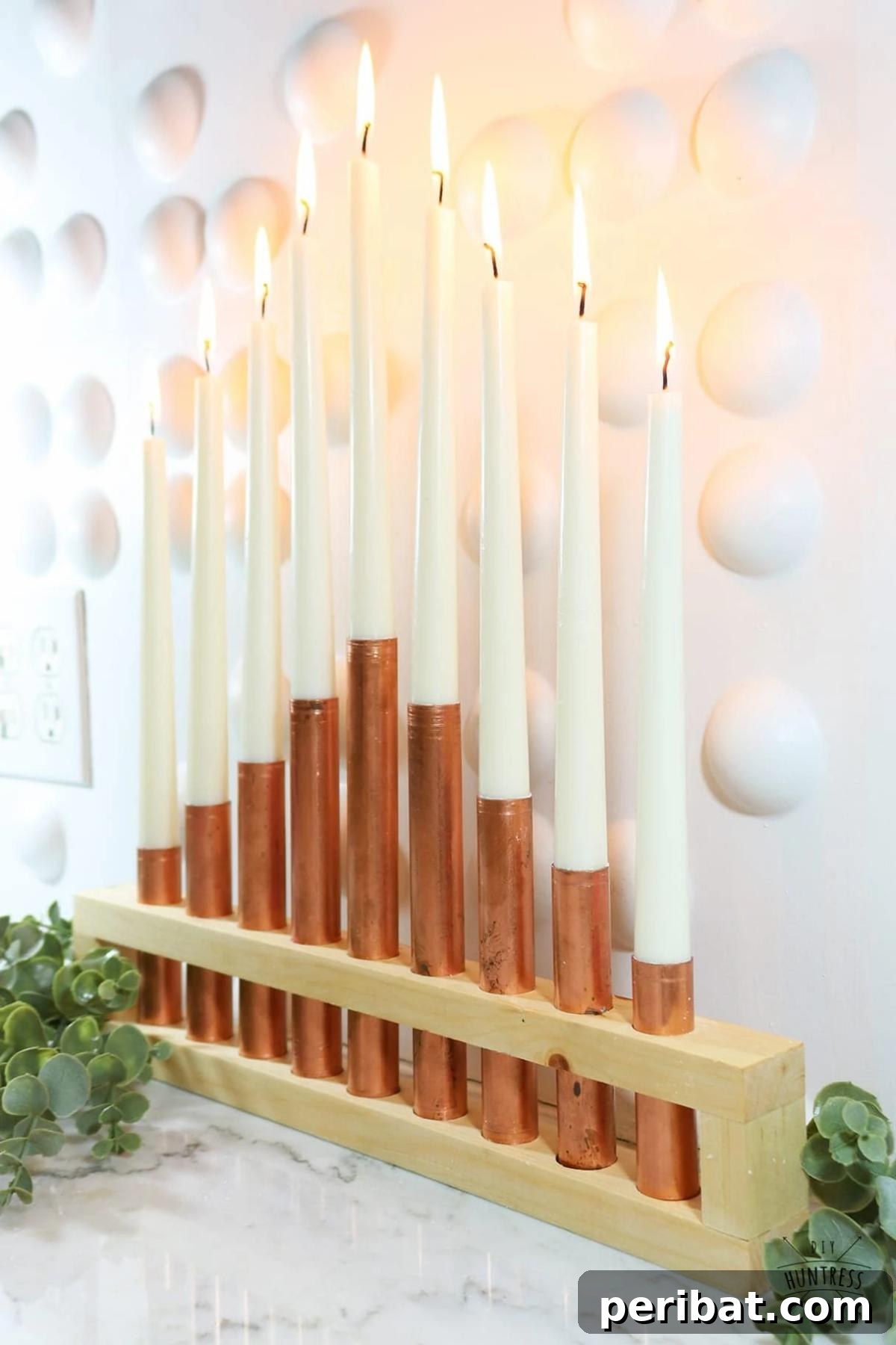 50 Creative DIY Candle Holders: Functional Art for Every Home 38 DIY Copper & Wood Candle Holder