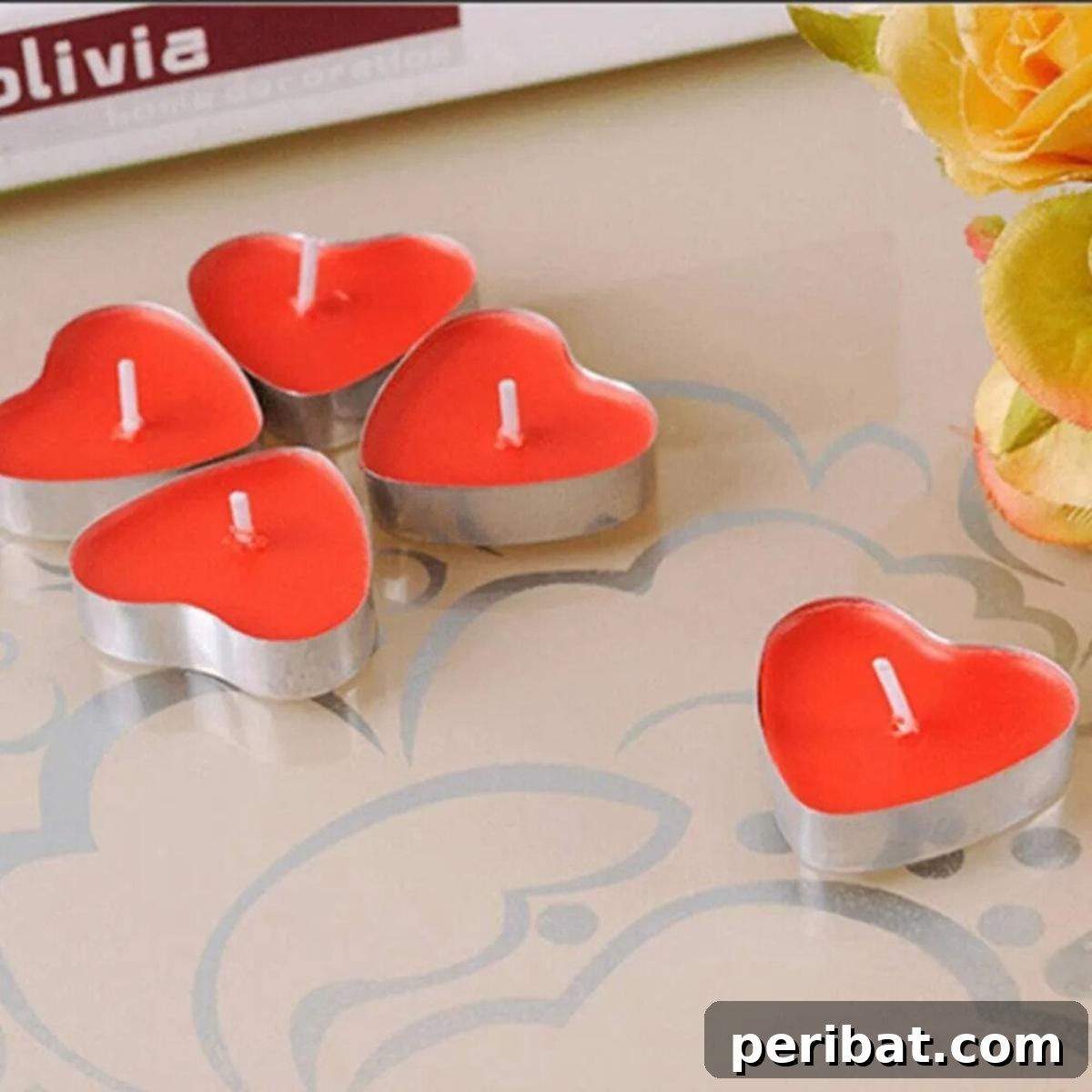 50 Creative DIY Candle Holders: Functional Art for Every Home 44 Heart Shape Aluminum Tealight Candle Wax Tins Jars