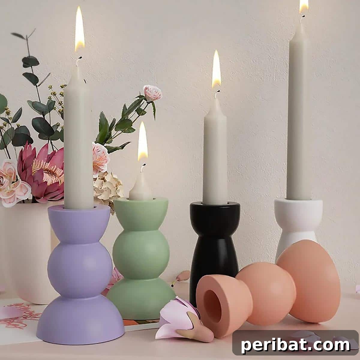 50 Creative DIY Candle Holders: Functional Art for Every Home 47 Simple Cement Candle Holders