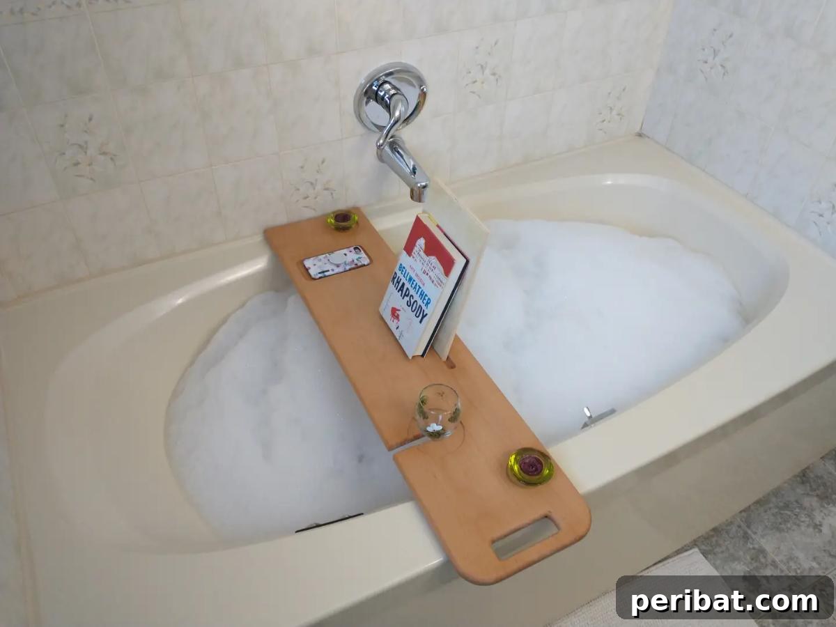 Crafted Bath Trays: Practical Elegance for Your Soak 15 Customizable DIY Bathtub Tray