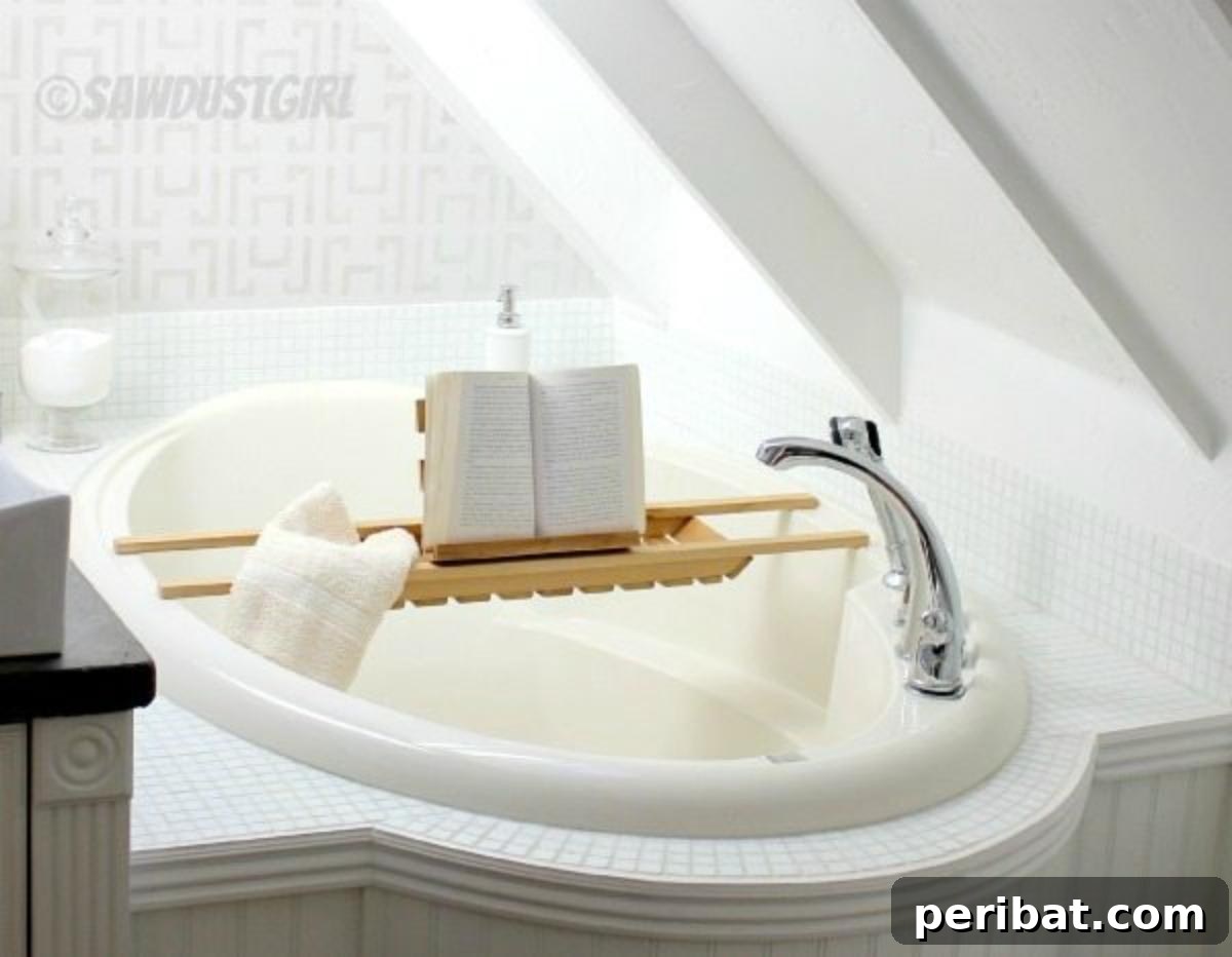 Crafted Bath Trays: Practical Elegance for Your Soak 20 Easy DIY Bathtub Caddy