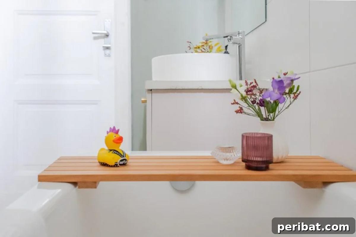 Crafted Bath Trays: Practical Elegance for Your Soak 25 Easy and Quick DIY Bath Caddy