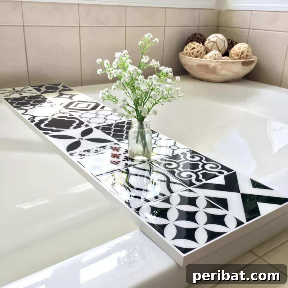Crafted Bath Trays: Practical Elegance for Your Soak 29 DIY Unique Tub Caddy