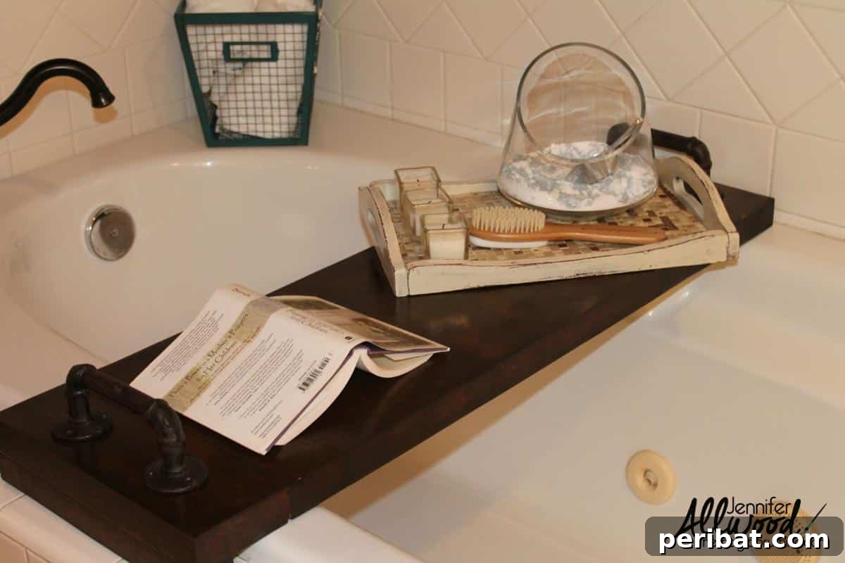 Crafted Bath Trays: Practical Elegance for Your Soak 30 DIY Bath Caddy With Paddings