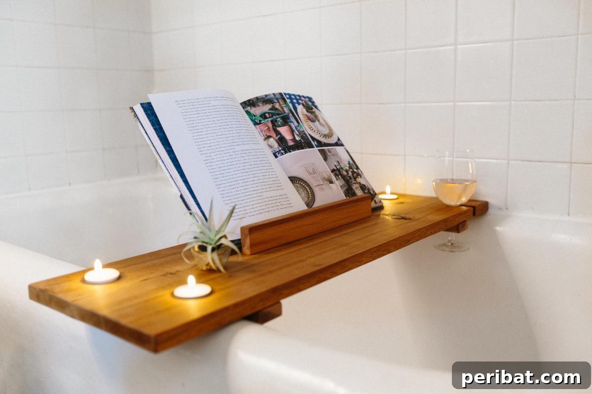 Crafted Bath Trays: Practical Elegance for Your Soak 4 DIY Bath Tray
