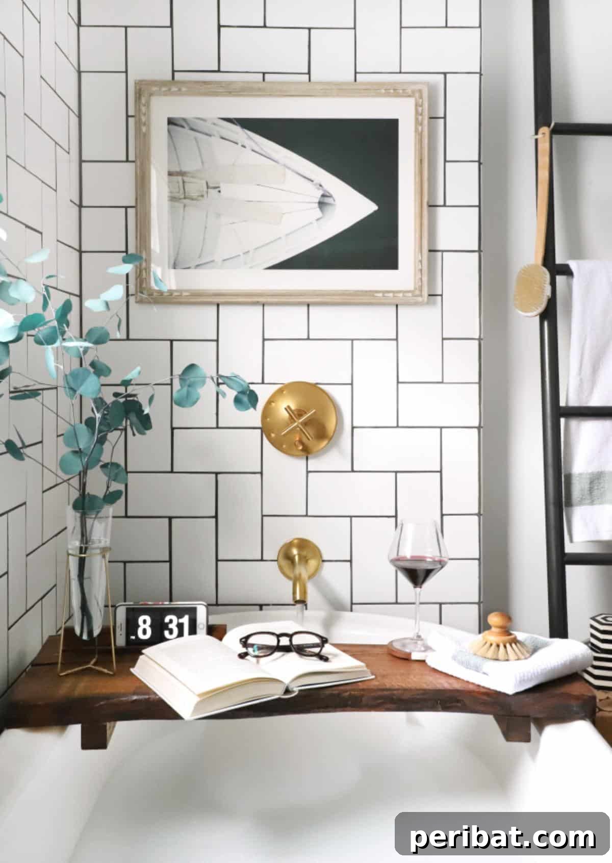 Crafted Bath Trays: Practical Elegance for Your Soak 31 DIY Live Edge Bath Board