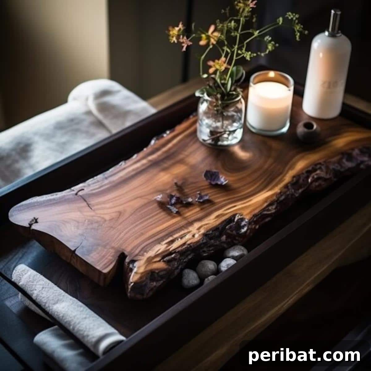 Crafted Bath Trays: Practical Elegance for Your Soak 39 Custom Maple Bathtub Tray/Caddy