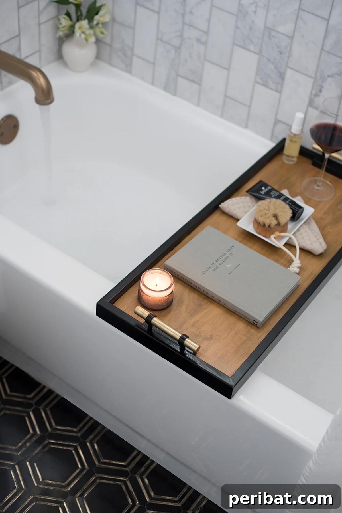 Crafted Bath Trays: Practical Elegance for Your Soak 5 DIY Bath Caddy Tray With Laptop Holder