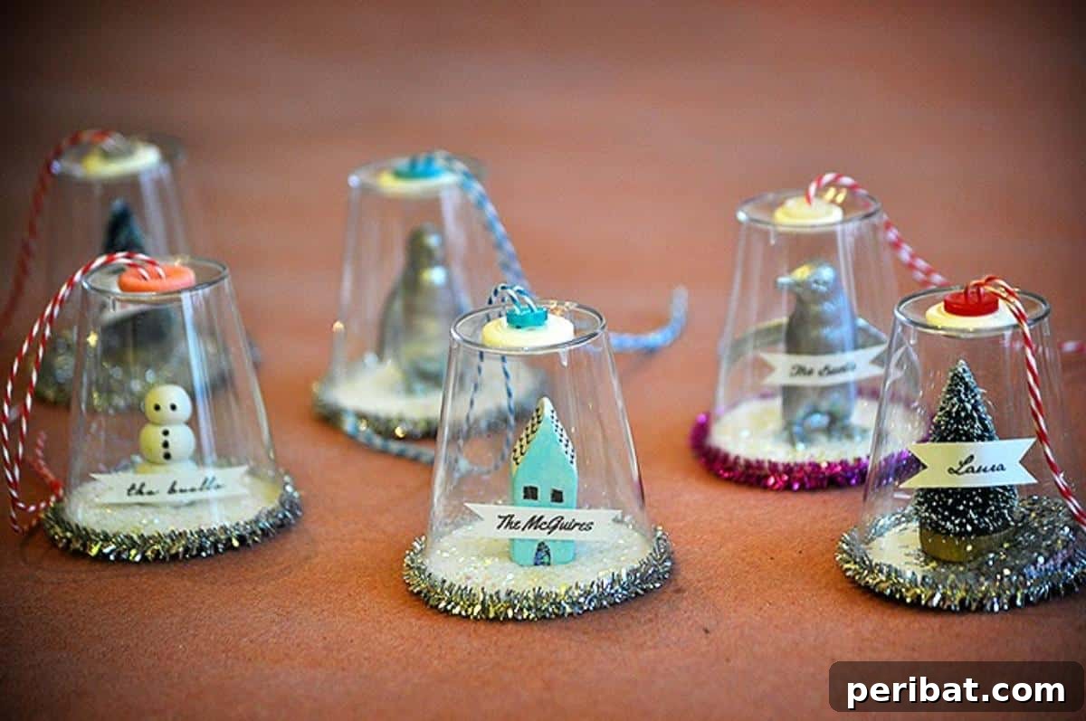 Craft Your Own Winter Wonderland: Snow Globe Projects & Kits 25 DIY Snow Globe Shot Glass Ornaments