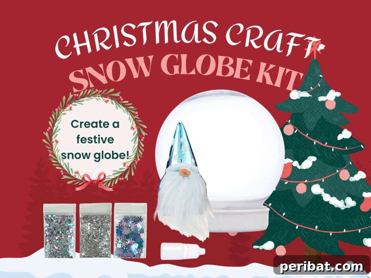 Craft Your Own Winter Wonderland: Snow Globe Projects & Kits 40 Christmas Gnome Snow Globe DIY Kit image
