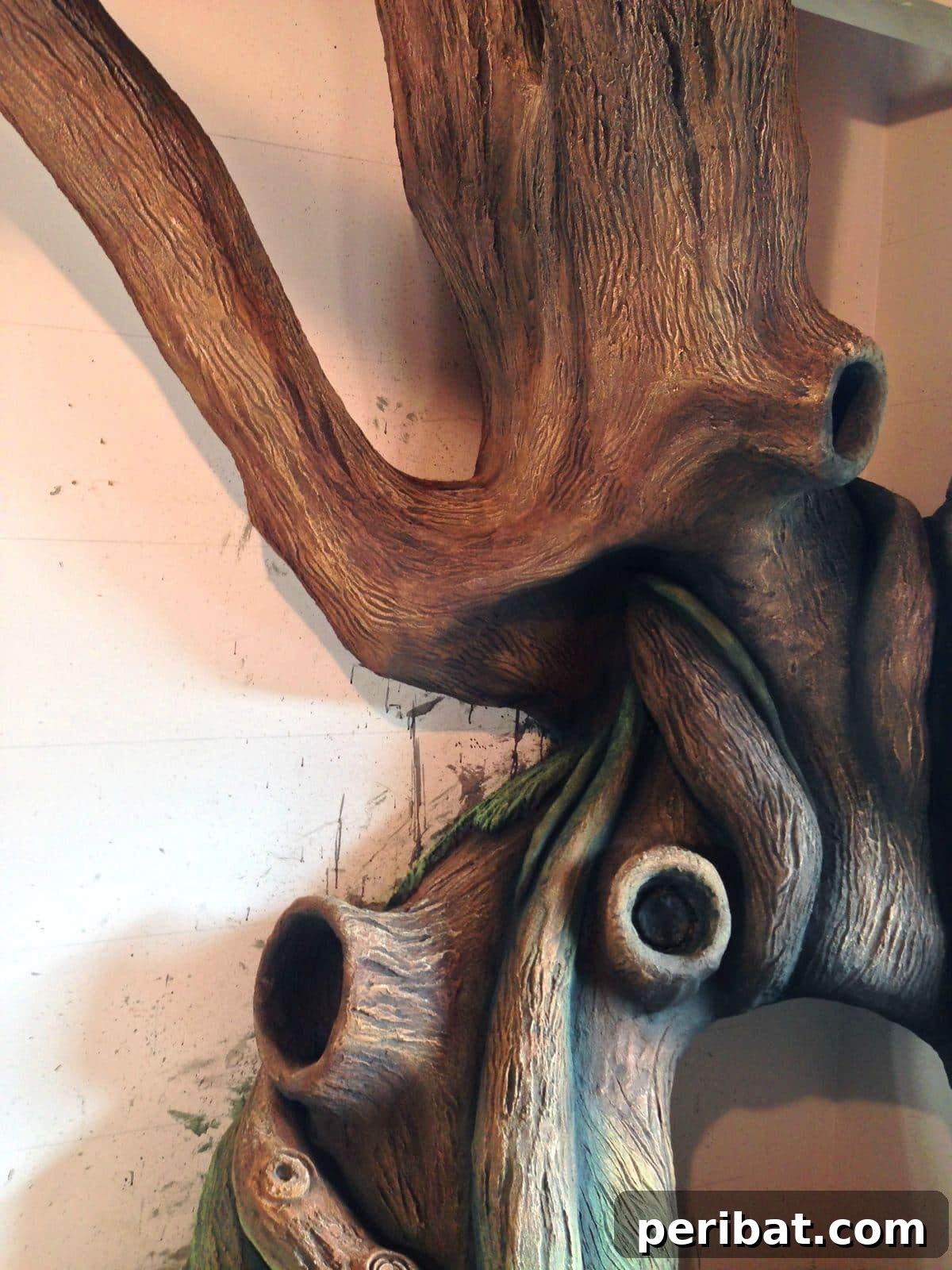 Dad Builds a Magical Indoor Tree, Turning Daughter's Bedroom Into a Dreamland 29 Reference photos of real trees for realistic bark texture