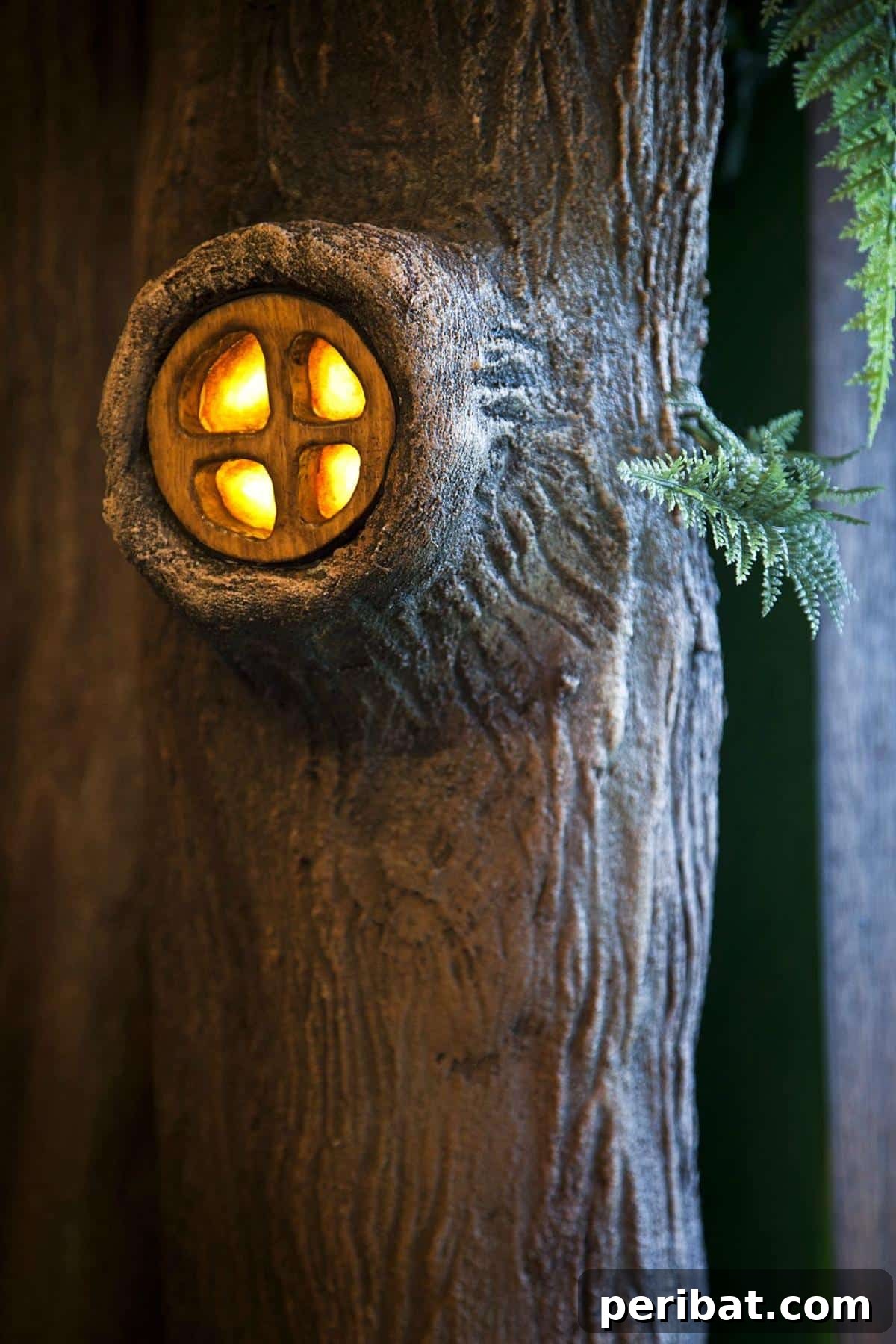 Dad Builds a Magical Indoor Tree, Turning Daughter's Bedroom Into a Dreamland 44 Crafting the fairy door with store-bought and handmade details