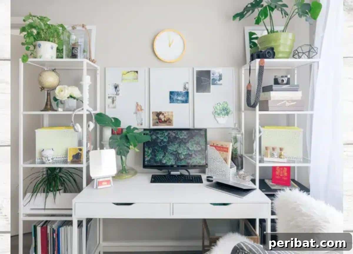 Unlock Your Potential: 42 Inspiring Backyard Studio Shed Designs 23 The interior of a cleverly hidden home office, transformed from a simple shed, featuring a functional workspace and discreet design.