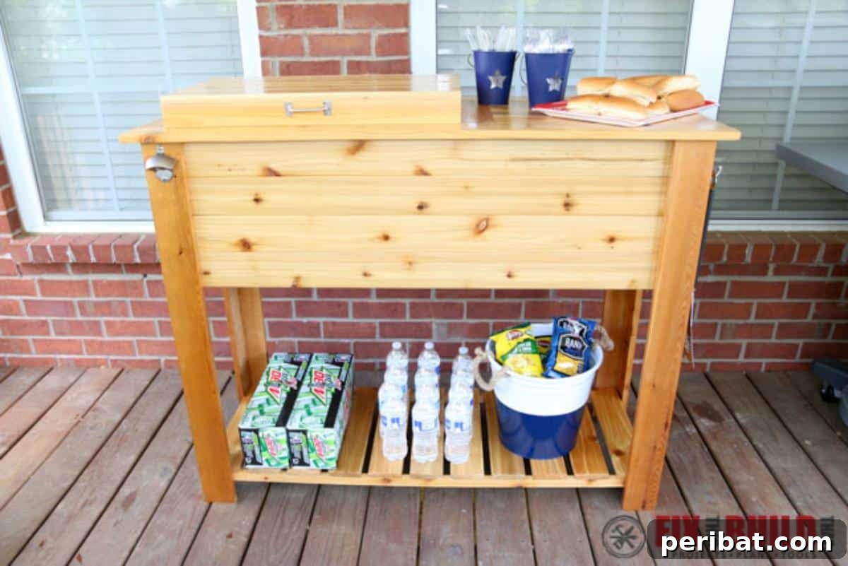 Homemade Patio Refreshment Stations 3 Cooler Cart Patio with Grill Accessories