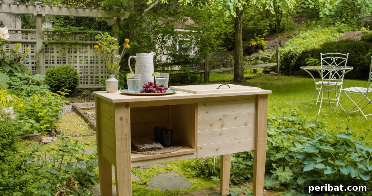 Homemade Patio Refreshment Stations 22 Cooler Stand Patio