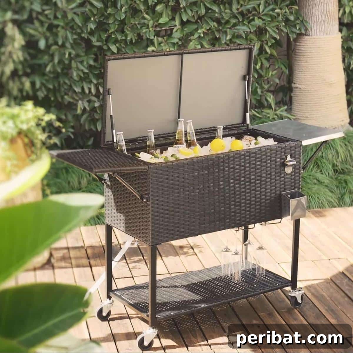 Homemade Patio Refreshment Stations 23 Portable Patio Cooler Cart