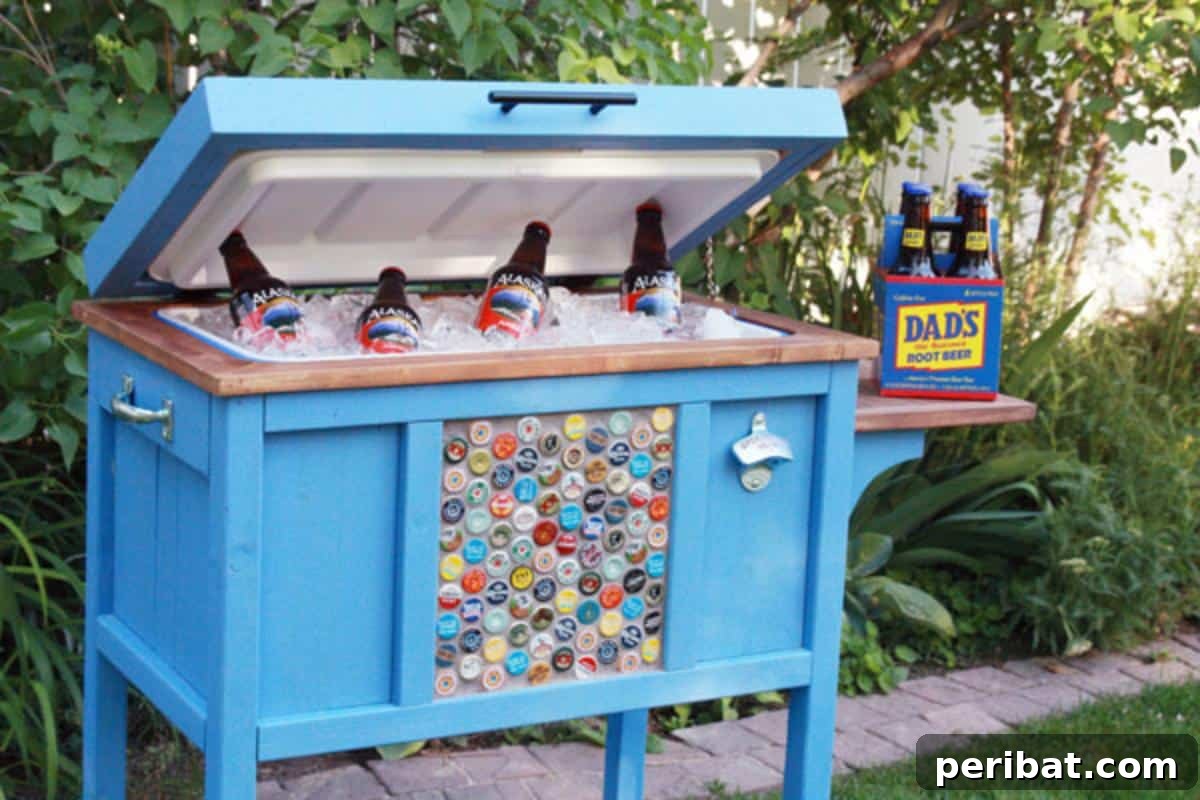 Homemade Patio Refreshment Stations 24 DIY Wooden Cooler