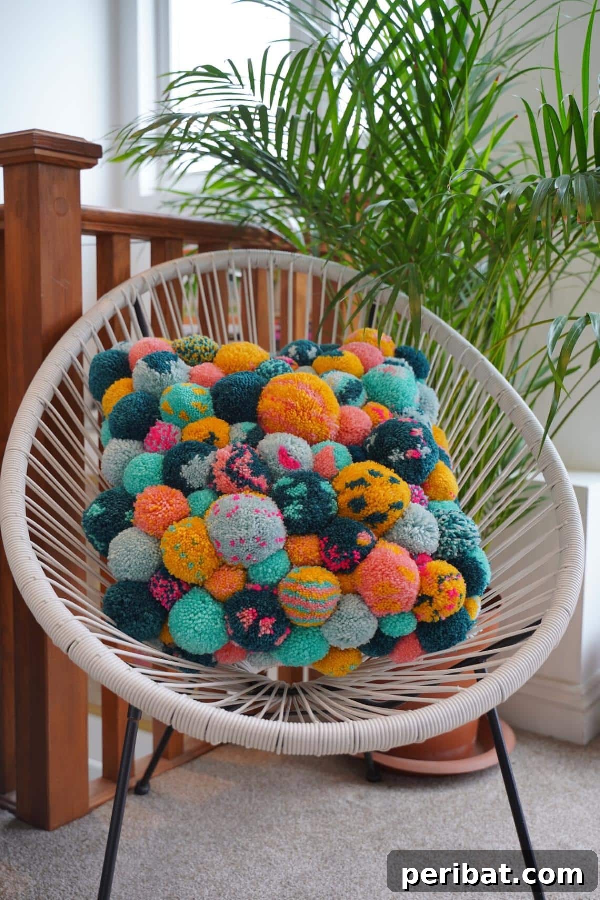 Customisable Pom Pom Cushion