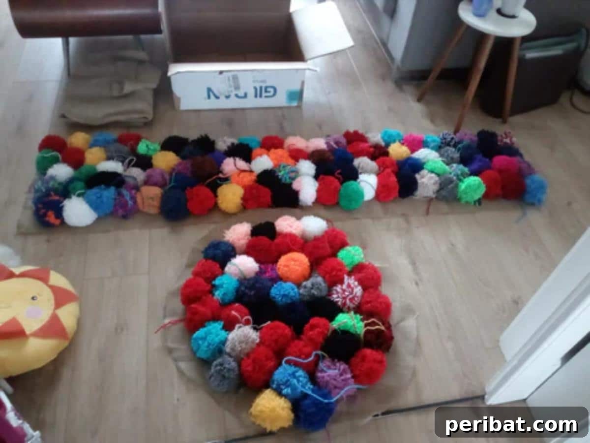 DIY Pom Pom Chair