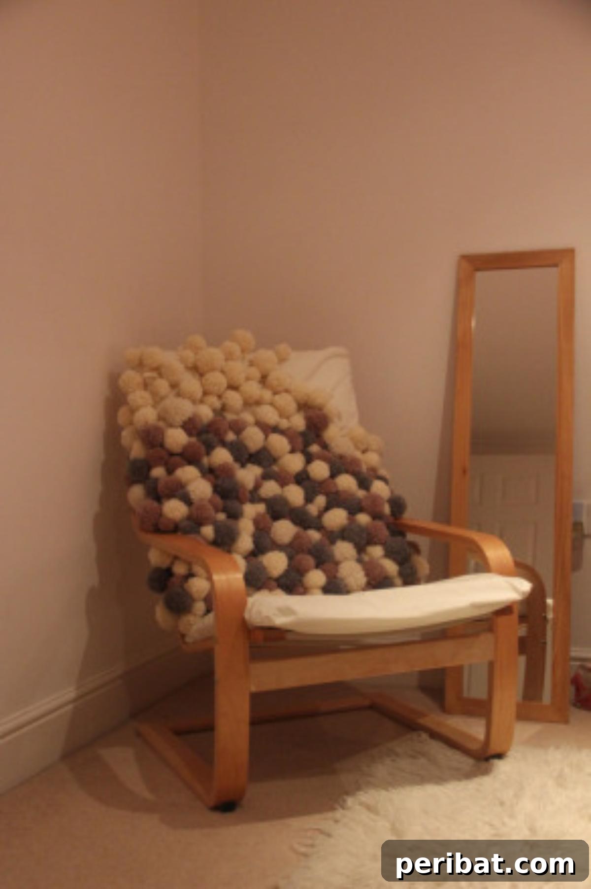 DIY Colorful Pom Pom Chair