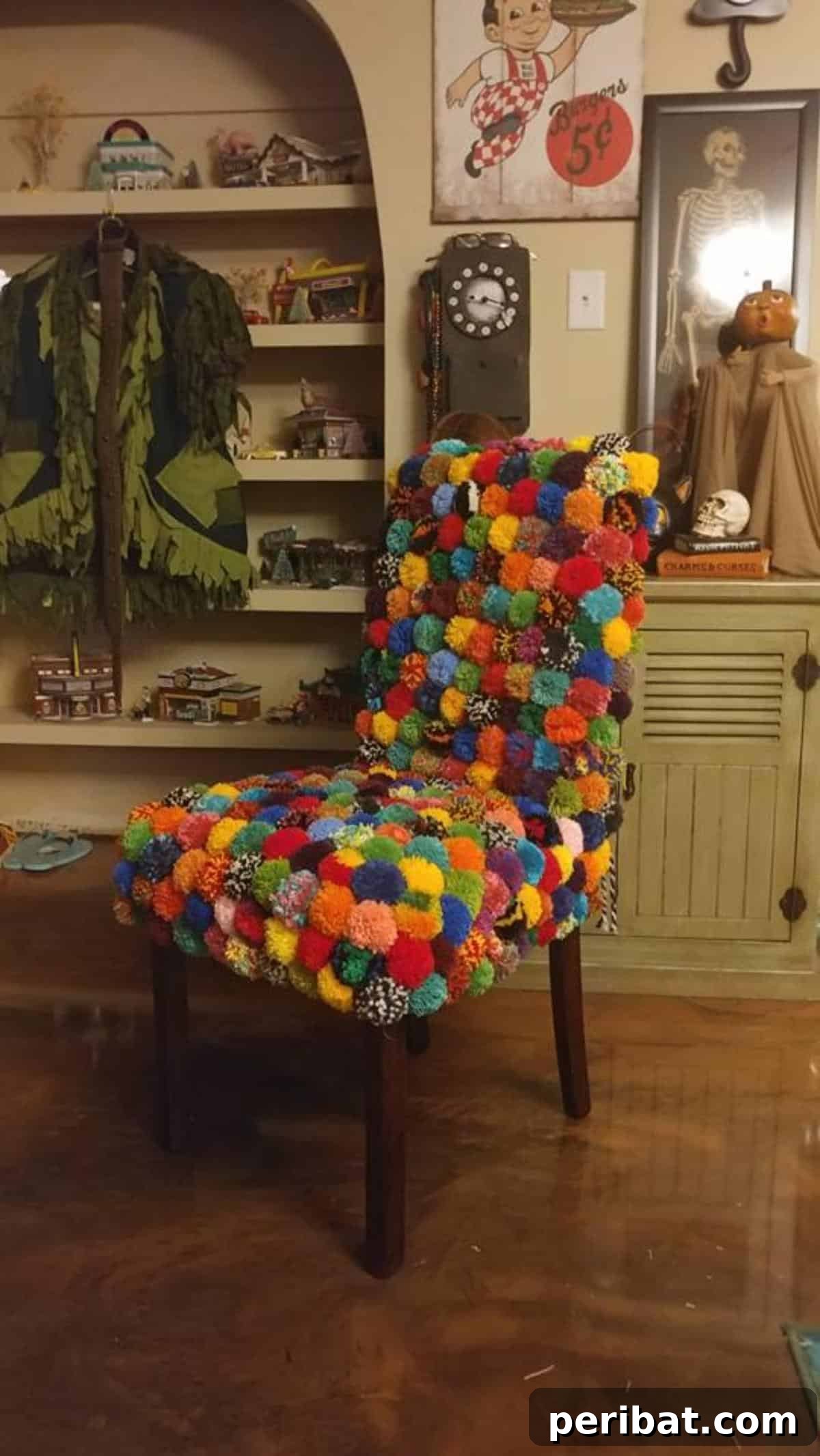 DIY Pom Pom Chair