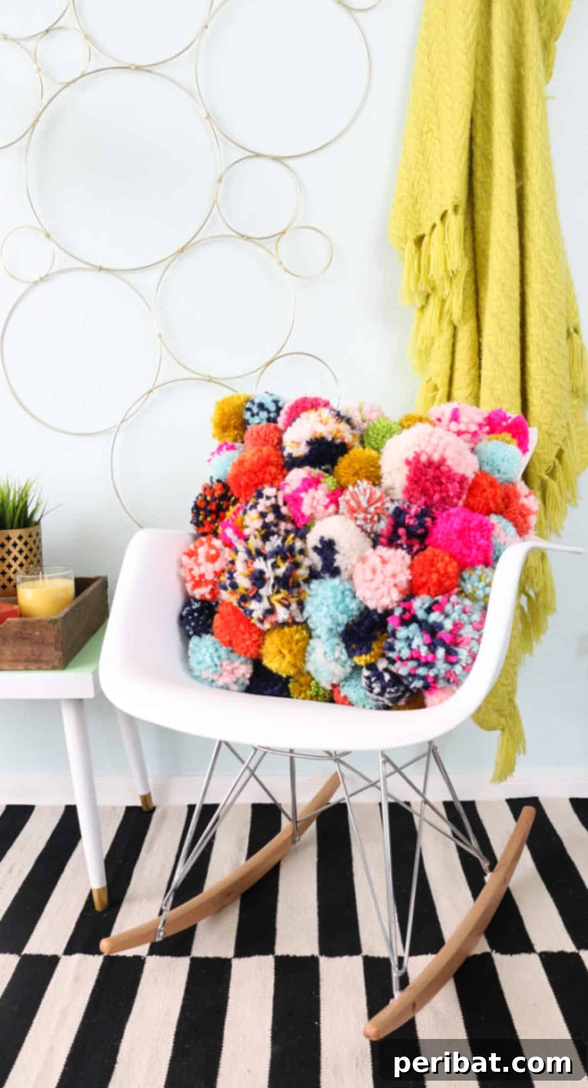 DIY Cozy Pom Pom Pillow