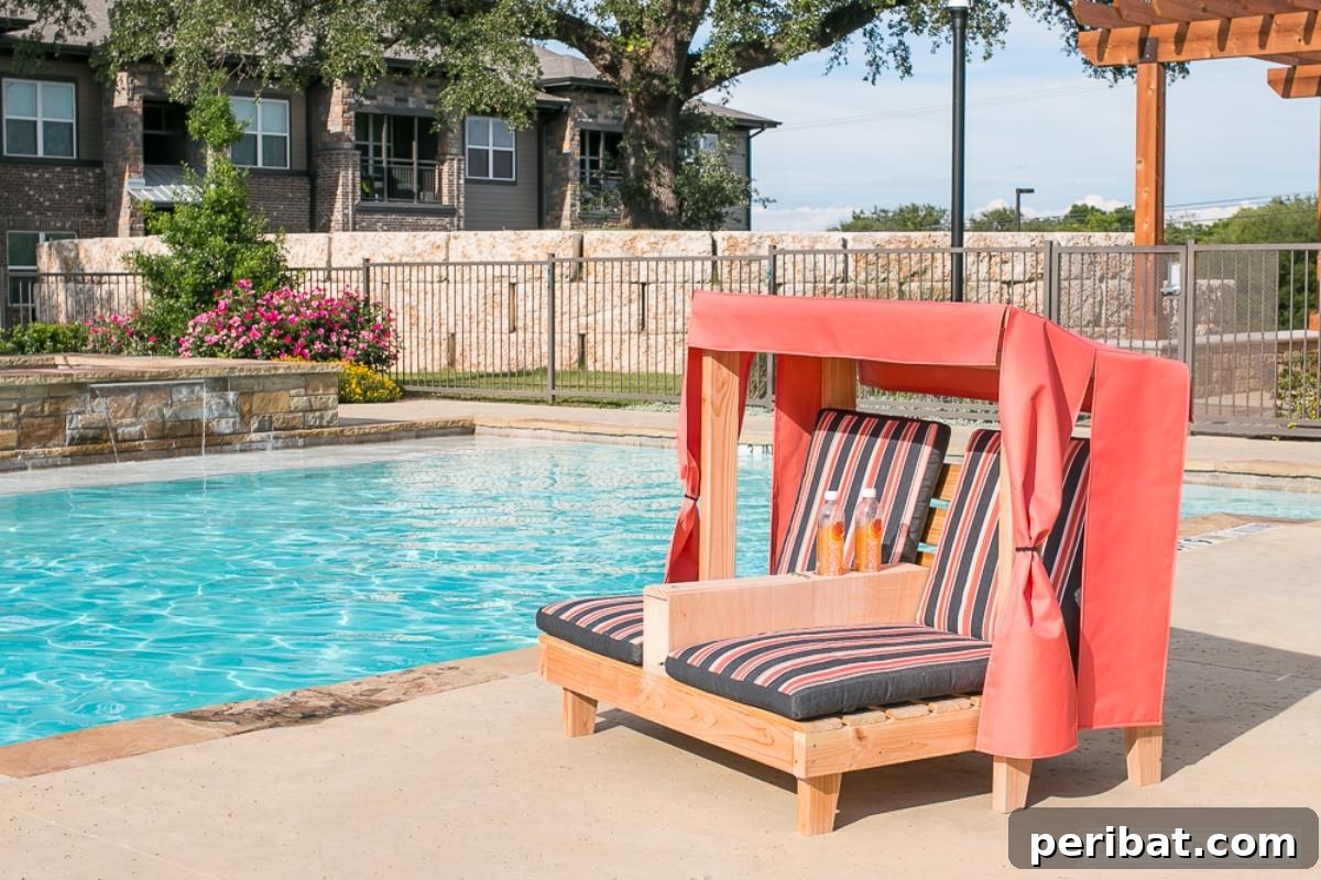 Craft Your Perfect Patio: 27 DIY Chair Designs for Cozy Outdoor Living 15 Double Outdoor Lounge Chair for Kids