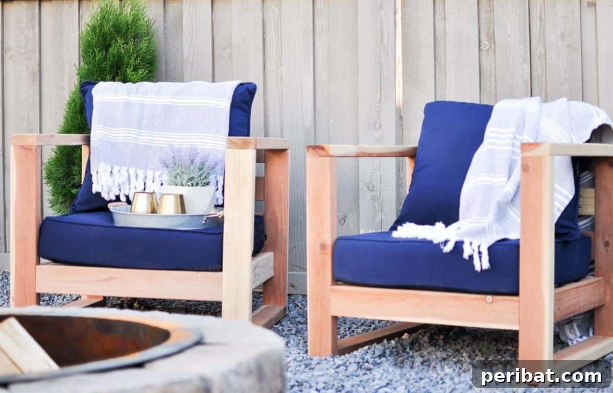 Craft Your Perfect Patio: 27 DIY Chair Designs for Cozy Outdoor Living 16 2x4 Patio Modern Chairs
