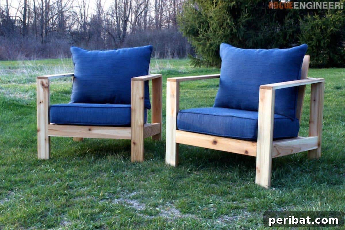 Craft Your Perfect Patio: 27 DIY Chair Designs for Cozy Outdoor Living 17 Cedar Outdoor Armchairs