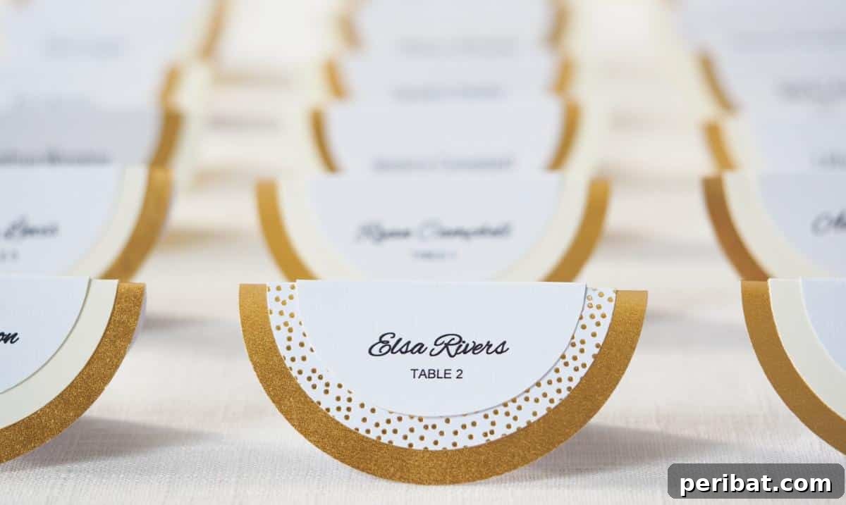 Easy and Elegant Place Cards for Your Next Event. Features refined place cards with a simple design, offering both ease of creation and a sophisticated look for any gathering.
