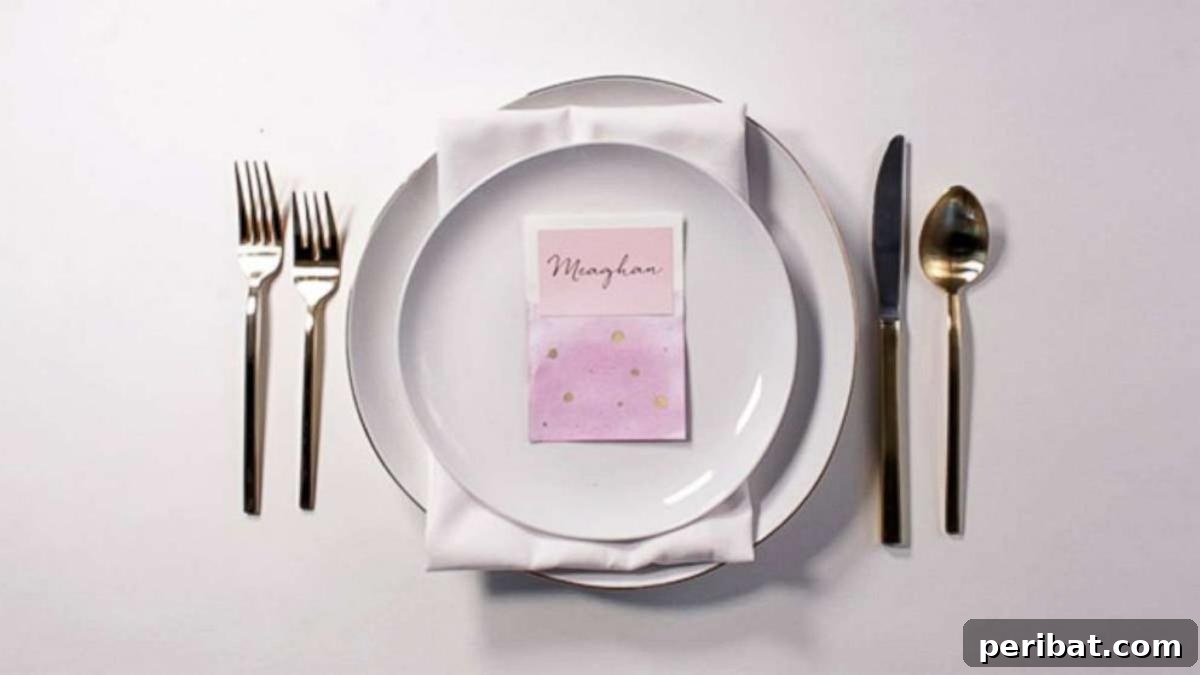 DIY Rustic and Romantic Place Card. Displays a place card made with natural elements like wood slices or kraft paper, featuring an earthy and charming design ideal for rustic-themed events.