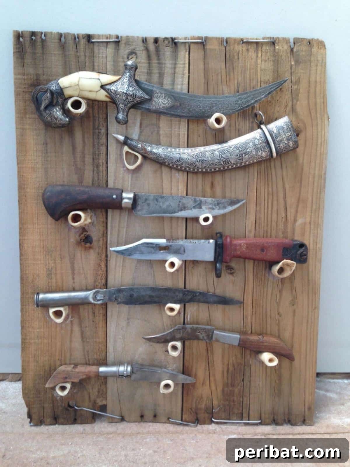 Elevate Your Knife Collection: 22 DIY Display Projects 20 DIY Rustic Knife Display