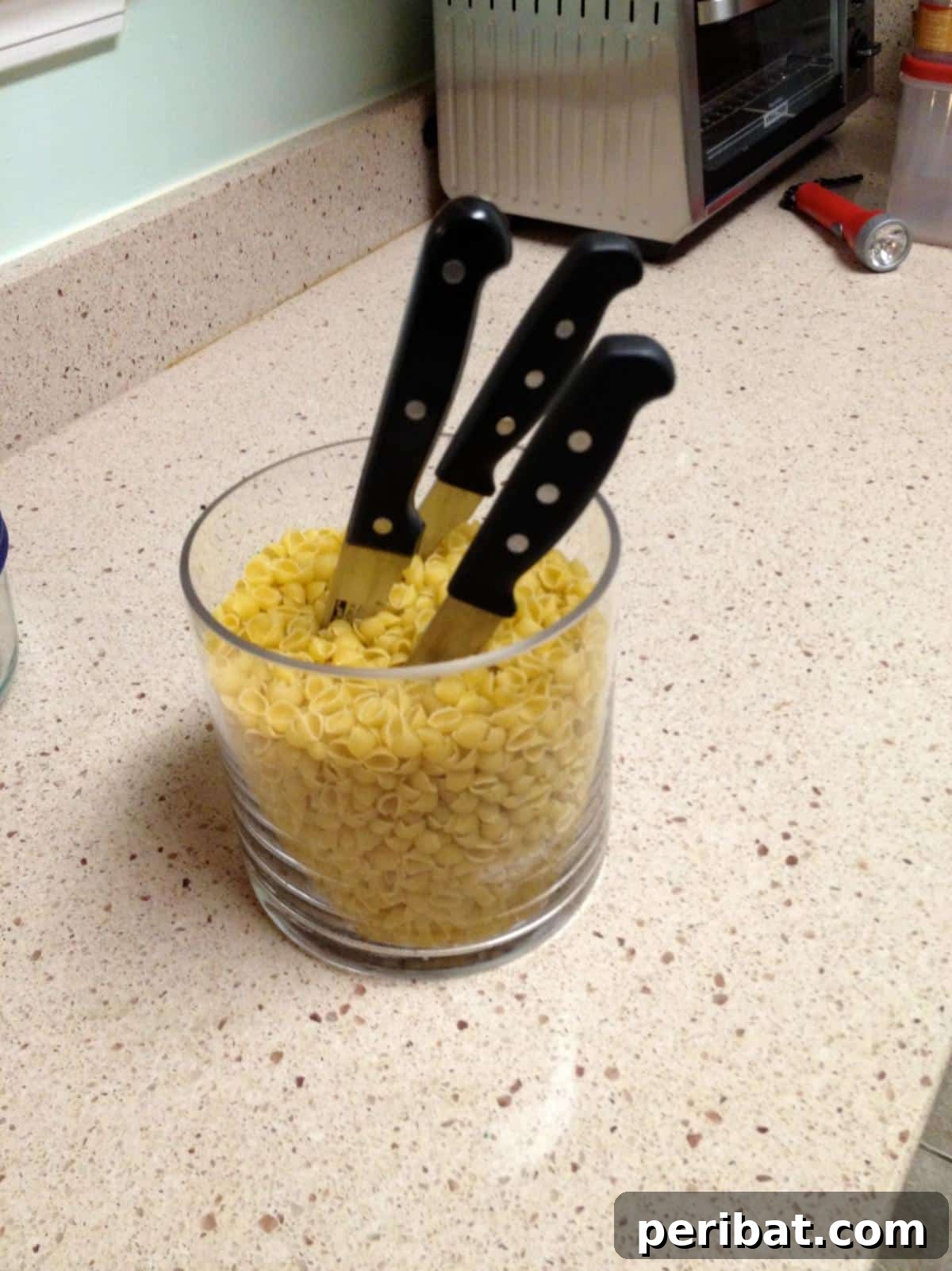 Elevate Your Knife Collection: 22 DIY Display Projects 21 DIY Knife Holder – With Pasta!
