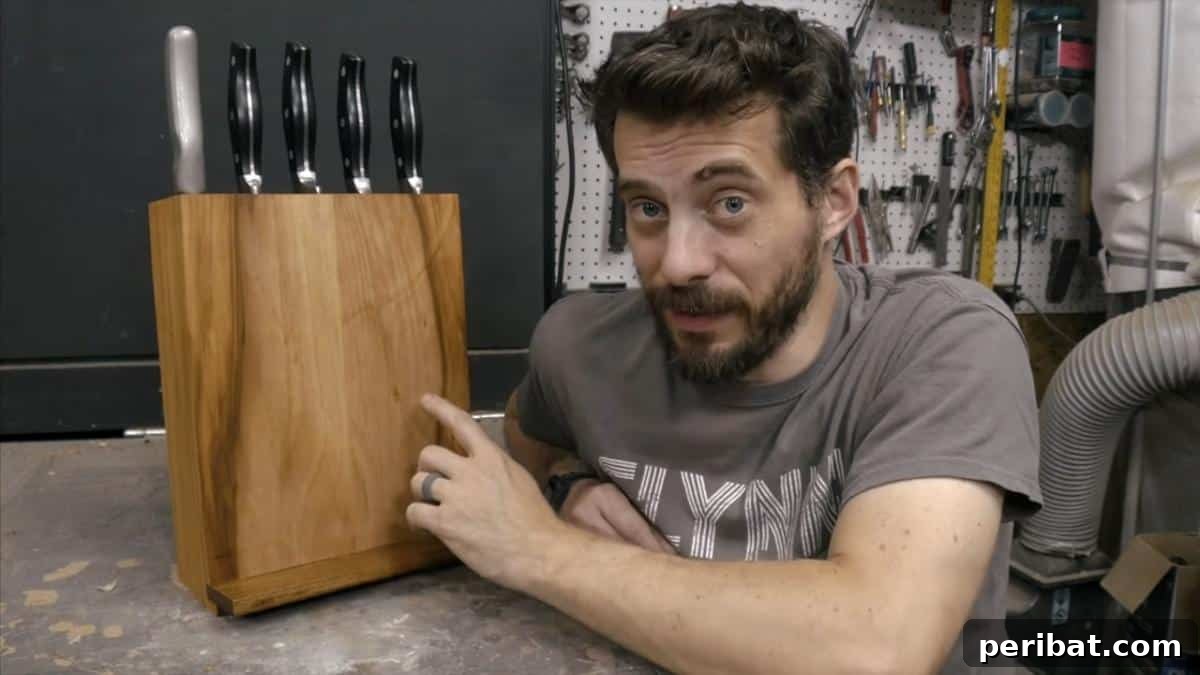 Elevate Your Knife Collection: 22 DIY Display Projects 7 DIY Wooden Knife Block (That Holds Your Cookbook)