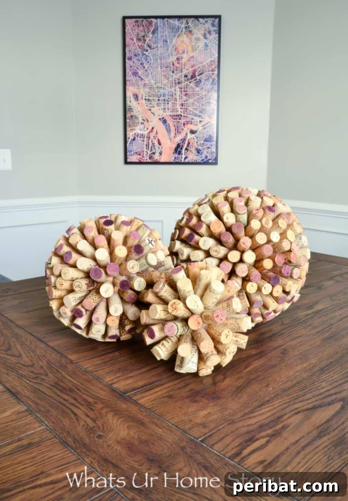 Uncork Your Creativity 50 Wine Cork DIY Projects 42 DIY Large Wine Cork Balls, decorative spheres made by adhering numerous wine corks to a round base, creating a textured and unique decor item.