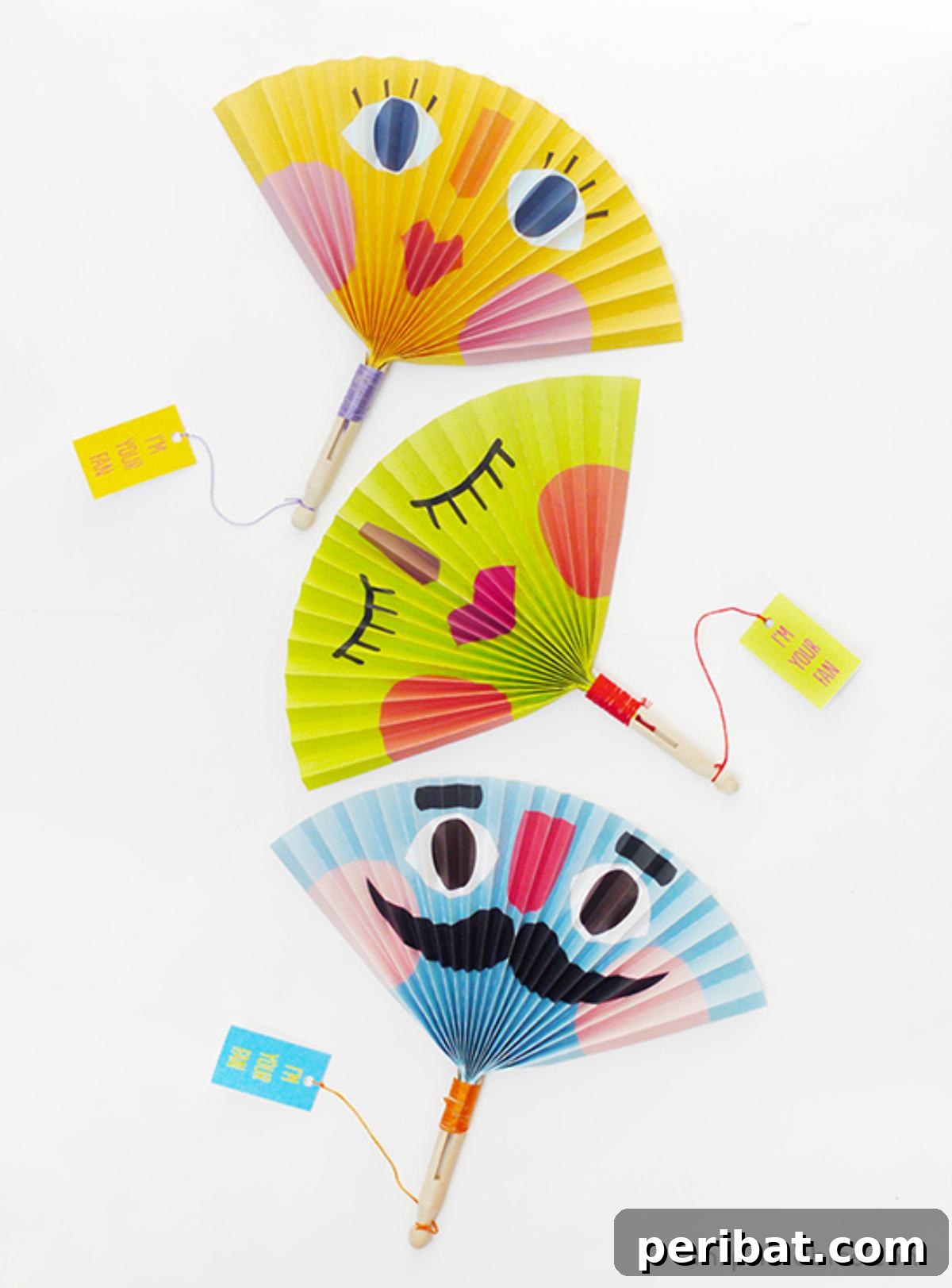 24 Creative DIY Paper Fan Projects 17 Stylish summer paper fans, made from any sheet of paper through a simple folding technique, offering a creative way to stay cool.
