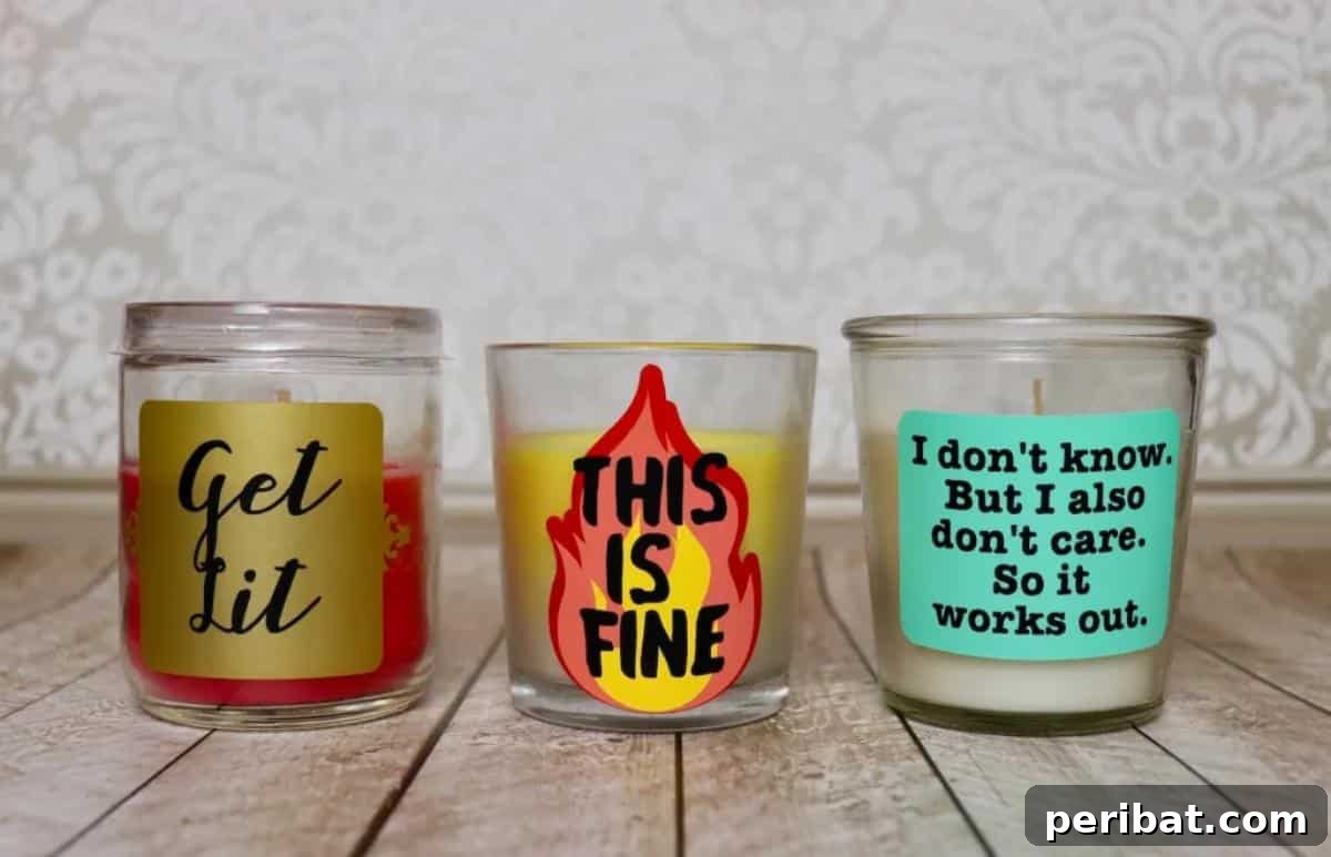 20 Stunning DIY Candle Label Designs to Personalize Your Creations 4 DIY Vinyl Candle Labels