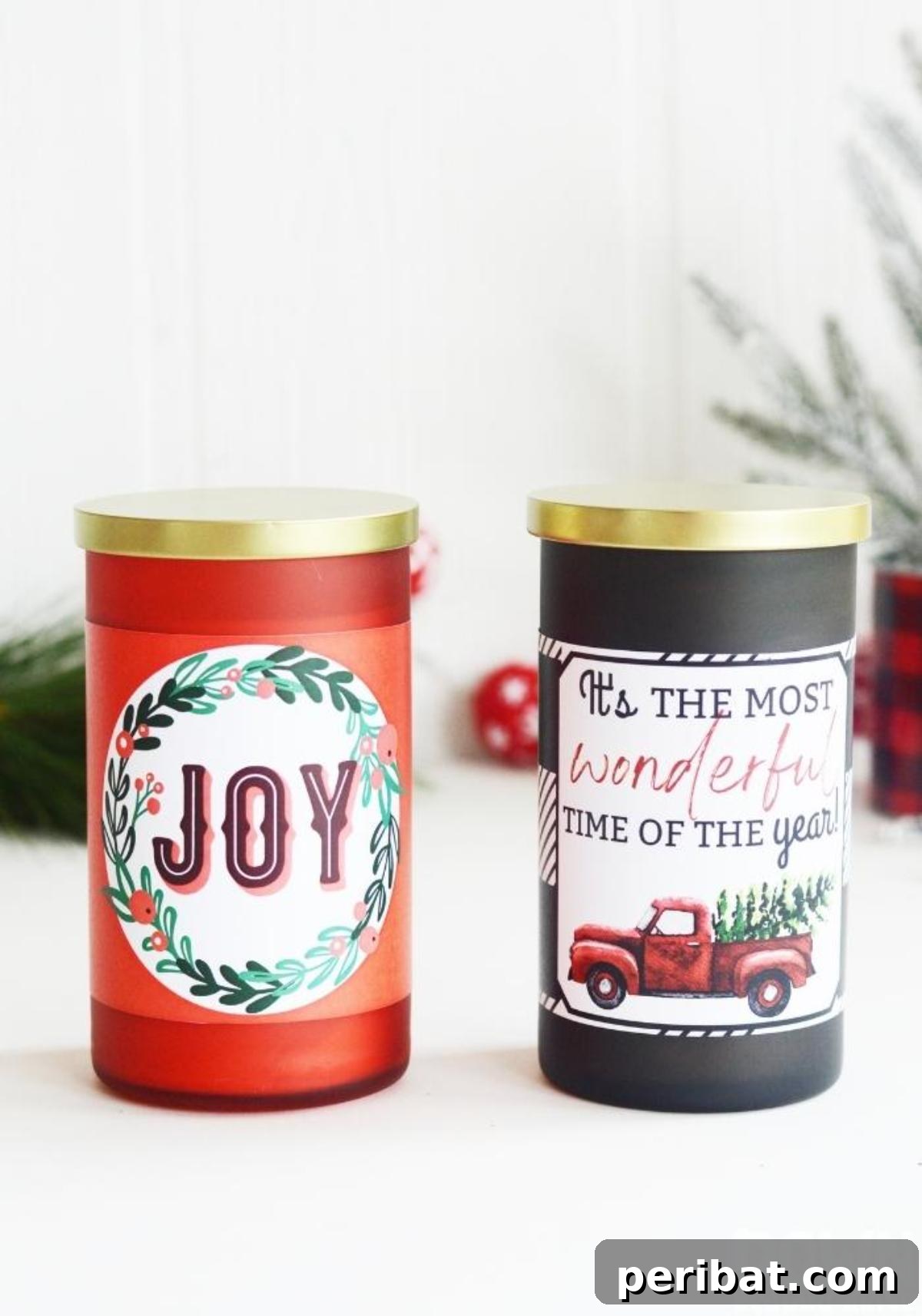 20 Stunning DIY Candle Label Designs to Personalize Your Creations 9 DIY Christmas Candle Labels