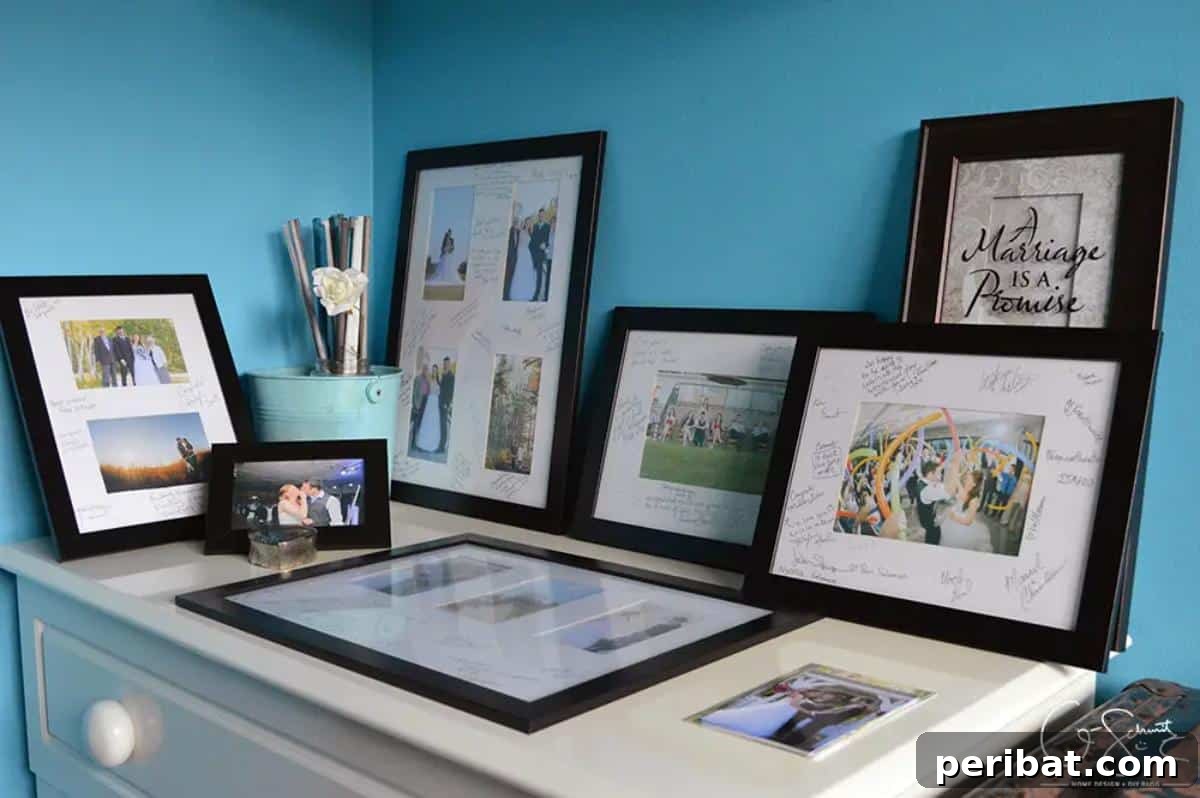 35 Creative DIY Wedding Guest Book Keepsakes 18 Mat Frames Wedding Guest Book