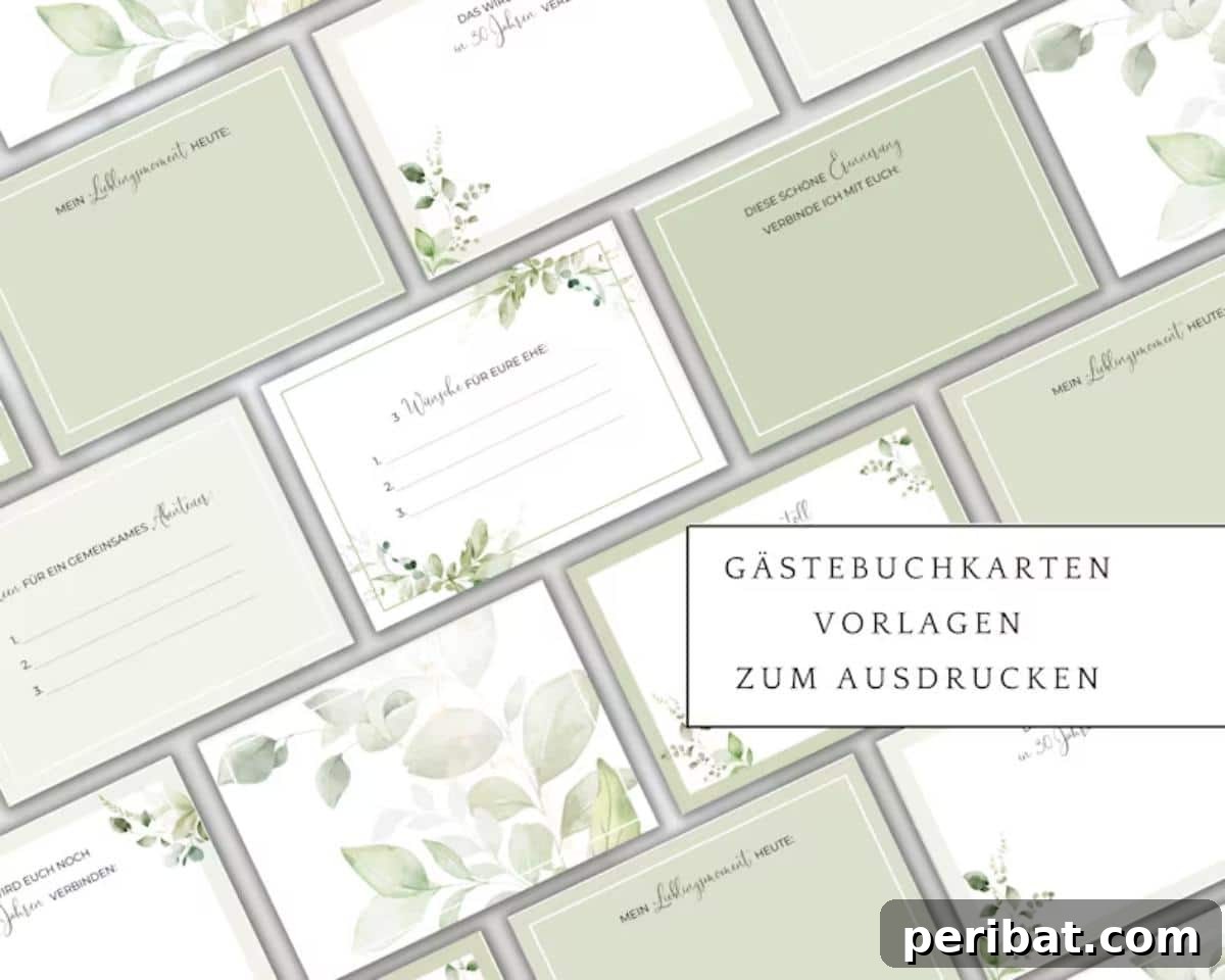 35 Creative DIY Wedding Guest Book Keepsakes 28 Eucalyptus Greenery DIY Wedding Guest Book Cards
