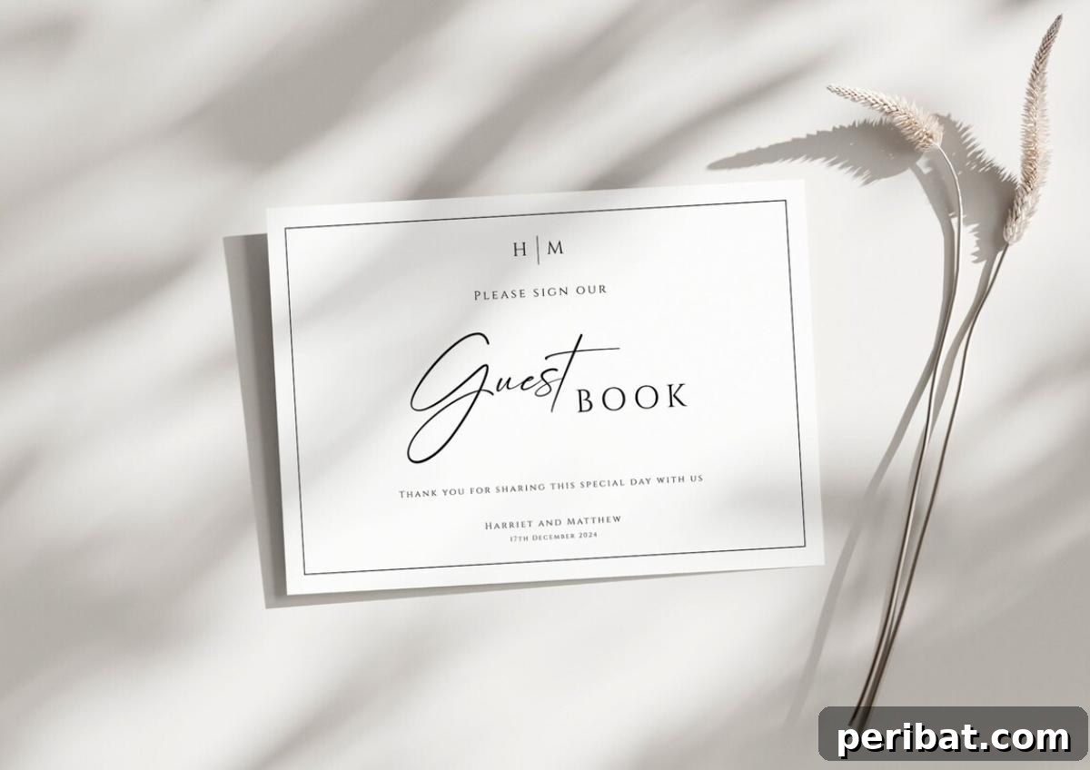 35 Creative DIY Wedding Guest Book Keepsakes 29 Monogram Wedding Guest Book Sign Template