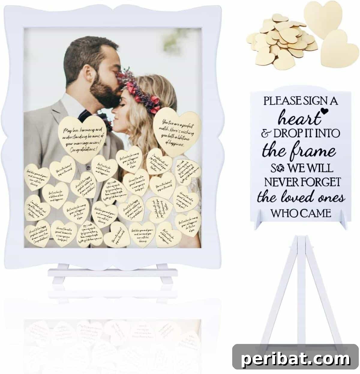 35 Creative DIY Wedding Guest Book Keepsakes 34 Ladyrosian Wedding Guest Book Wooden Picture Frame
